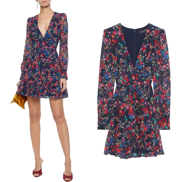 saloni floral pia dress